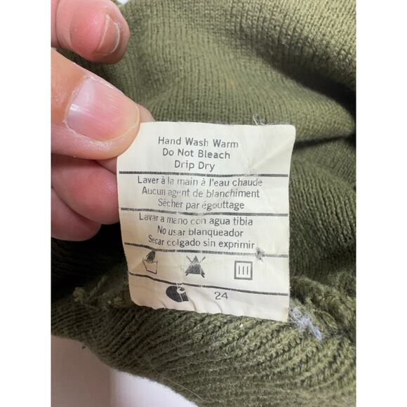 Carhartt Beanie Cap Green 242499 One Size Fits All Made In USA Outdoor Hat - Picture 4 of 5